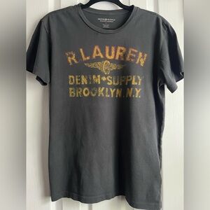 Denim & Supply Ralph Lauren Charcoal Graphic Tee Small